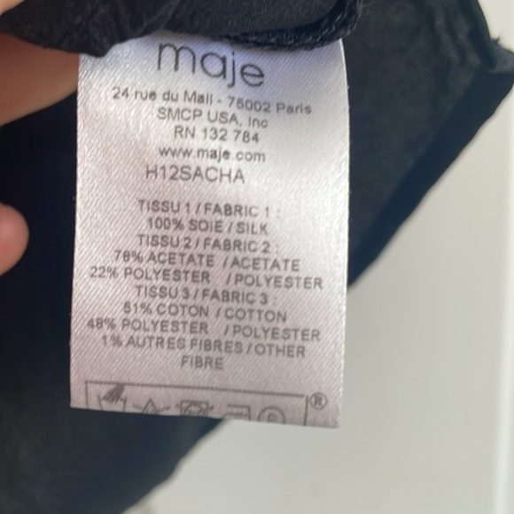 MAJE Silk Cowl Neck Top Size 1 (US S) - Picture 9 of 12